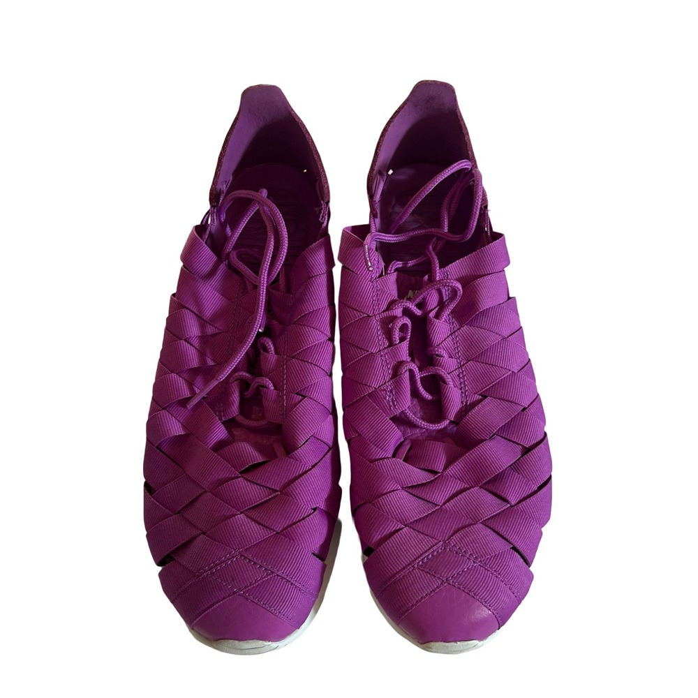 Nike Roshe Run Woven Women 7.5 Purple New 555257-500 Magenta Sneakers